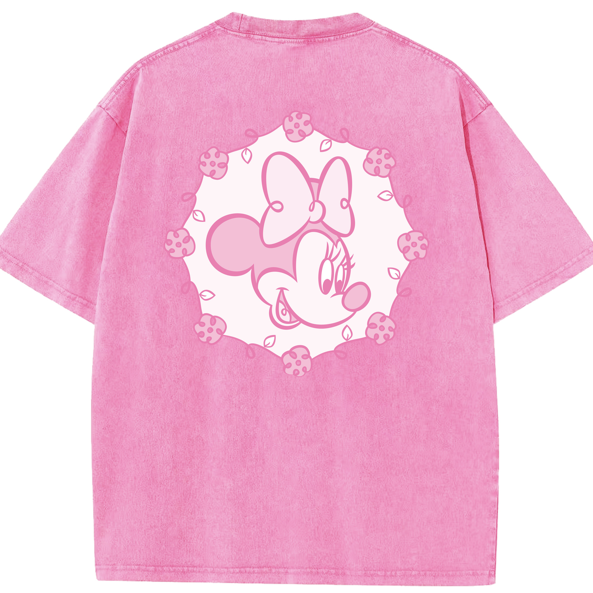 （画像用） ミッキーマウス Mickey Mouse 綿100% ヴィンテージ風 半袖Tシャツ（背面プリント）